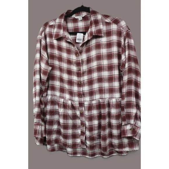 American Eagle Long Sleeve Fleece Button Down Top-Size S/P-New with Tags-Soft - Picture 1 of 8